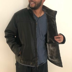 Calvin Klein Black Vegan Leather Jacket